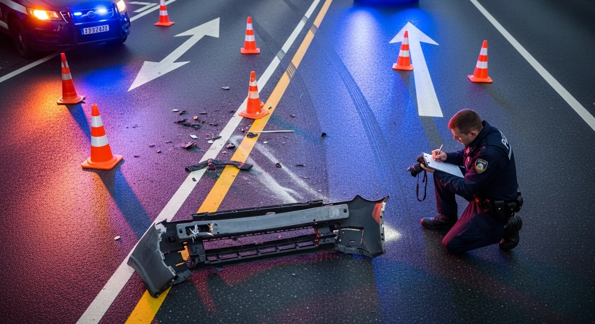 crash scene documentation after driver-assist system collision