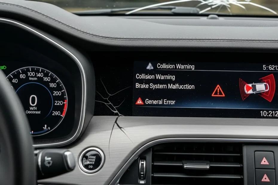 vehicle crash involving advanced driver assistance system alerts