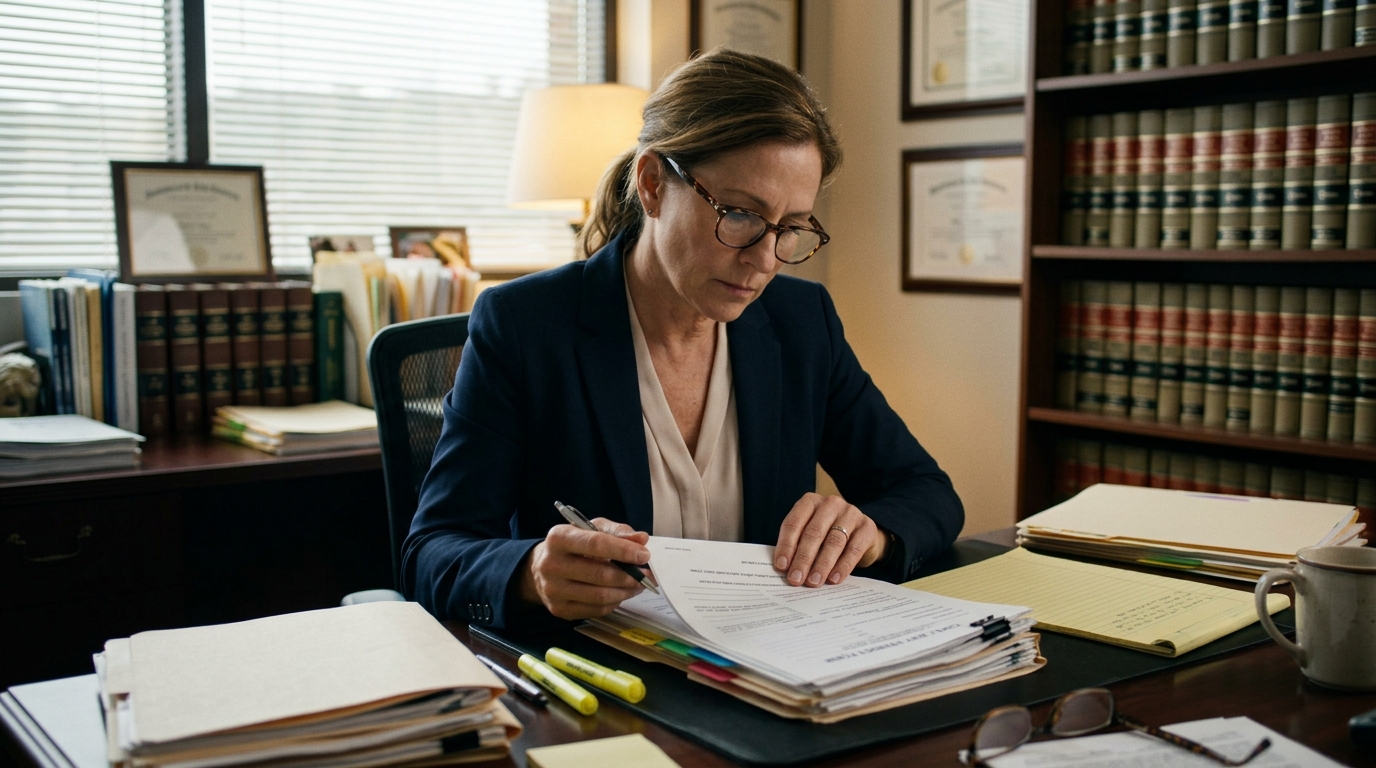 Attorney reviewing a personal injury verdict and grounds for a possible new trial